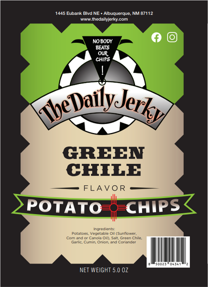 Green Chile flavored potato chips