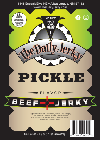 Pickle Flavor Beef jerky