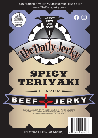 Spicy Teriyaki Flavored Beef Jerky