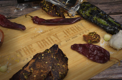 Christmas beef jerky from The Daily Jerky with Red and Green Chile